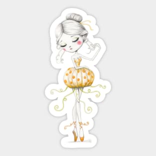 Little pumpkin ballerina Sticker